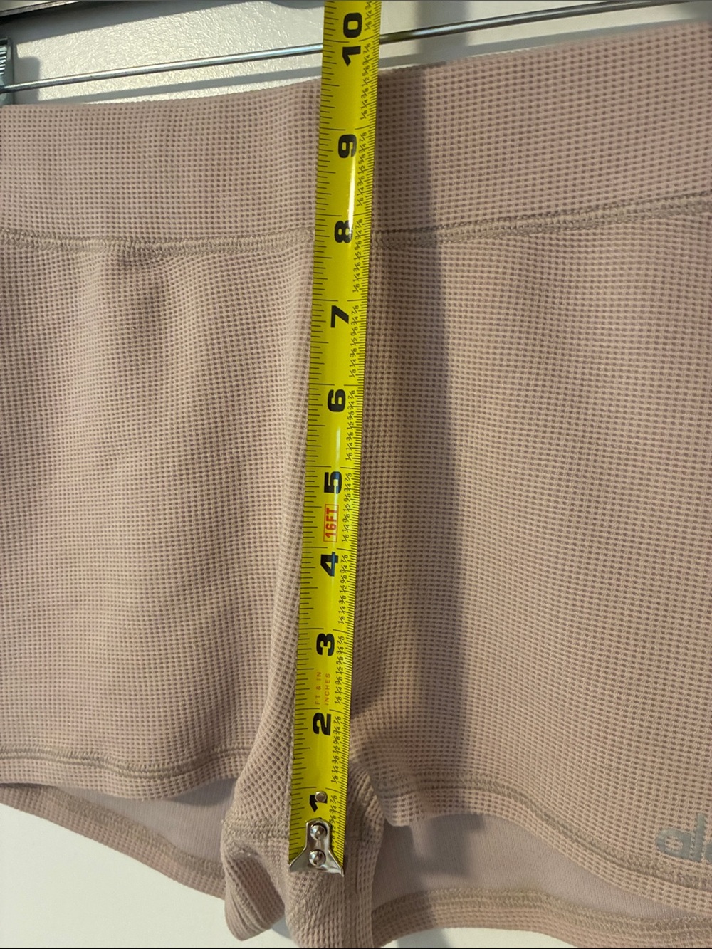 Alo Yoga Microwaffle Pleasant Boyshort Light Pink - Picture 5 of 9